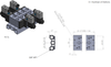 STC 4V-300M-6 Mounted Manifold- Aluminum Base, 1/8" Port, 6-Stations