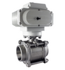 STE E Series Electric Actuated Valve 2 Way, Full Port with Actuator, and On/Off Indicator
