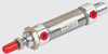STC MA 20 x 200- Double Acting Stainless Steel Round Cylinder- 20mm Bore x 200mm Stroke