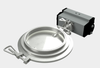 CORA CV Series 8" Ultra Sanitary Butterfly Valve, 2 Piece, Tri-Clamp type, Pneumatic Actuator, 316L Stainless Steel Body- FDA food grade white translucent silicone seal