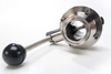 Sanitary Solutions SSBFVF, 4-Position Clamp Butterfly Valve, 316L Stainless Steel Body with Viton Seat