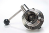 2-1/2" Sanitary Solutions SSBFVF-2.5-316L-V, 4-Position Clamp Butterfly Valve, 316L Stainless Steel Body with Viton Seat