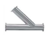 6" Sanitary Solutions SS28LMP-6-304, Clamp Lateral "Y", Polish ID/OD, 304 Stainless Steel