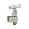 NOSHOK 100 Series Mini Needle Valves, 101-MFAB, 1/8" NPT, Male x Female, Angle, Brass, 0.172" Orifice Hard Seat