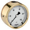 2-1/2" NOSHOK Vacuum Gauge Back Connection Brass Case 2-1/2" NOSHOK Vacuum Gauge Back Connection Brass Case
