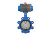 Bonomi SR501S Series - Lug Style, Epoxy Coated Ductile Iron, Stainless Steel Disc, Direct Mount, Butterfly Valve with SR Actuator