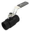 1" SVF Flow Control 25CS Series, 2-Piece, Carbon Steel Ball Valve, Reduced Port, RTFE Seat, Threaded, 2000 WOG