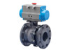 Bonomi 8P766001 Series - Carbon Steel, Full Port, Flanged, Ball Valve w/ Double Acting Pneumatic Actuator