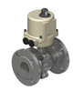 6" AVCO 900 Ball Valve, 2 Piece, Direct Mount, Carbon Steel Body, 150# Flange mounted with 120 VAC On/Off Electric Actuator