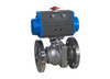 Bonomi 8P766000 Series - Stainless Steel, Full Port, Flanged, Ball Valve w/ Double Acting Actuator