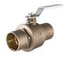 1-1/4" Jomar Valve S-100CG, 2 Piece, Full Port, Soldered Ends, Dezincification Resistant Brass, 600 WOG Ball Valve