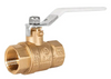 Jomar Valve JF-100TG Series, 2 Piece, Full Port, Dezincification Resistant Lead-Free Brass, NPT Threaded, Stainless Steel Ball & Stem, 600 WOG Ball Valve