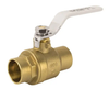 1/2" Jomar Valve S-150G, 2 Piece, Full Port, Dezincification Resistant Lead-Free Brass, Soldered Ends, 600 WOG Ball Valve