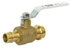 3/4" Jomar Valve T-422G PRESS, 2 Piece, Standard Port, Dezincification Resistant Lead-Free Brass, Press x Expansion Pex Connection, Stainless Steel Ball & Stem, 250 WOG Ball Valve