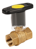 1" Jomar Valve T-100NE-IH, 2 Piece, Full Port, Brass, NPT Threaded, Thermal-Block Insulated Handle, 600 WOG Ball Valve