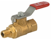 1/8" FIP x 1/8" MIP  Jomar Valve T-82M, 2 Piece, Full Port,  Brass, NPT Threaded, 600 WOG Mini Ball Valve