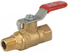 1/4" FIP x 1/4" MIP Jomar Valve T-82M, 2 Piece, Full Port,  Brass, NPT Threaded, 600 WOG Mini Ball Valve