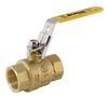 Jomar Valve JF-100T-LH Series, 2 Piece, Full Port, Brass, NPT Threaded, Latch Lock Handle, 600 WOG Ball Valve