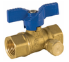 Jomar Valve T-203 Series, 2 Piece, Gas Ball Valve, T-Handle, Side Tap, 600 WOG