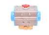 1/4" Bonomi 8P0131 - 3 Way, Brass, Ball Valve, T-Port, with SR Actuator