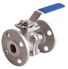 4" Jomar Valve A2020D, 2 Piece, Full Port, Stainless Steel, Flanged, ISO Mounting Pad, Class 150 Ball Valve