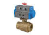 1-1/2" Bonomi 8P0136 - Ball Valve, 2-way, Brass, FNPT Threaded, Full Port, with Spring Return Pneumatic Actuator
