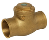 1-1/2" Jomar Valve S-501G, Horizontal Swing Check Valve, Dezincification Resistant Lead-Free Brass, Soldered Ends, 200 WOG