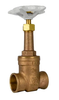 1-1/2" Jomar Valve S-351G, Gate Valve, Rising Stem, Lead-Free Bronze, Soldered Ends, 300 WOG