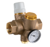 Jomar Valve TB-120G Series, Thermostatic Balancing Valve, Dezincification Resistant Lead-Free Brass, NPT Threaded, Thermometer, 150 CWP.Optional Check Valve.