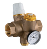 1/2" Jomar Valve TB-130G, Thermostatic Balancing Valve, Dezincification Resistant Lead-Free Brass, NPT Threaded, Automatic Thermal Disinfection, Thermometer, 150 CWP