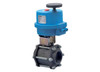 3/8" Bonomi 8E083-00 - Ball Valve, 3 Piece, 2 way, Carbon Steel, Socket Weld, Full Port, with Electric Actuator