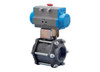 3/4" Bonomi 8P0172 - Ball Valve, 3 Piece, 2 way, Carbon Steel, FNPT Threaded, Full Port, with Spring Return Pneumatic Actuator