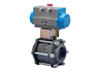 3/8" Bonomi 8P0193 - Ball Valve, 3 Piece, 2 way, Carbon Steel, Butt Weld, Full Port, with Double Acting Pneumatic Actuator
