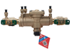 1" Watts LF009M2-QT-FS 1, Lead-Free Copper Silicon Alloy, Reduced Pressure Zone Backflow Preventer Assembly, Quarter Turn Ball Valve Shutoff, Tee Handles, Backflow Flood Sensor