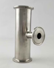 4" x 3" Sanitary Solutions SS7RMP-4x3-304, Clamp Reducing Tee, Polish ID/OD, 304 Stainless Steel