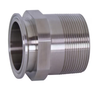 1-1/2" x 2" Sanitary Solutions SS21MP-1.5x2-304, 304 Stainless Steel Clamp x Male NPT Adapters