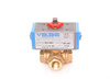 3" Bonomi 8P0130 - 3 Way, L-Port, FNPT, Actuated Ball Valve, with DA Pneumatic Actuator