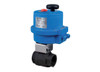 1-1/4" Bonomi 8E0127-00 -  Ball Valve, 2 Piece, 2 way, Carbon Steel, FNPT Threaded, Full Port, with Electric Actuator and Bracket