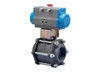 3/8" Bonomi 8P0205 - Ball Valve, 3 Piece, 2 way, Carbon Steel, Butt Weld, Full Port, with Double Acting Pneumatic Actuator