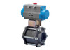 1/2" Bonomi 8P0201 - Ball Valve, 3 Piece, 2 way, Carbon Steel, Socket Weld, Full Port, with Double Acting Pneumatic Actuator