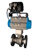 4" Bonomi EP760021V**SR-4 30-60/60°/90° V-Port Ball Valve, 2-Way, Stainless Steel, ANSI 150 Flanged, For Steam, Split  Body Style, with Spring Return Pneumatic Actuator and Electric ENP-B 4-20 mA Positioner