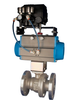 3/4" Bonomi EP760195V**DA-3/4 30-60/60°/90° V-Port Ball Valve, 2-Way, Stainless Steel, ANSI 300 Flanged, For Steam, Split  Body Style, with Double Acting Pneumatic Actuator and Electric ENP-B 4-20 mA Positioner