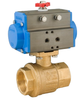 3" Bonomi 8P0135LF Ball Valve, 253N LF Direct Mount, 2-Way, Lead-Free Brass, NPT, Full Port with Double Acting Actuator