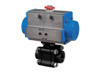 1-1/4" Bonomi 8P0631 - Ball Valve, Fire Safe, 3 Piece, 2 way, Carbon Steel, FNPT Threaded, Full Port, with Spring Return Pneumatic Actuator