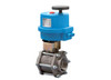 1 1/2" Bonomi 8E080-00 - Ball Valve, 3 Piece, 2 way, Stainless Steel, Socket Weld, Full Port, with Electric Actuator