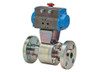 1/2" Bonomi 8P760151 - Ball Valve, Fire Safe, 2 Piece, 2 way, Carbon Steel, Flanged, Full Port, with Spring Return Pneumatic Actuator