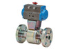 4" Bonomi 8P760151 - Ball Valve, Fire Safe, 2 Piece, 2 way, Carbon Steel, Flanged, Full Port, with Spring Return Pneumatic Actuator