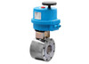 1" Bonomi 8E720288-00 - Ball Valve, Wafer Style, 2 way, Stainless Steel, Flanged, Full Port, with Electric Actuator