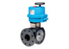 1 1/4" Bonomi 8E086-00 - 3 Way, Stainless Steel, L Port, Ball Valve with Valbia Electric Actuator