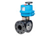 1 1/2" Bonomi 8E086-00 - 3 Way, Stainless Steel, L Port, Ball Valve with Valbia Electric Actuator